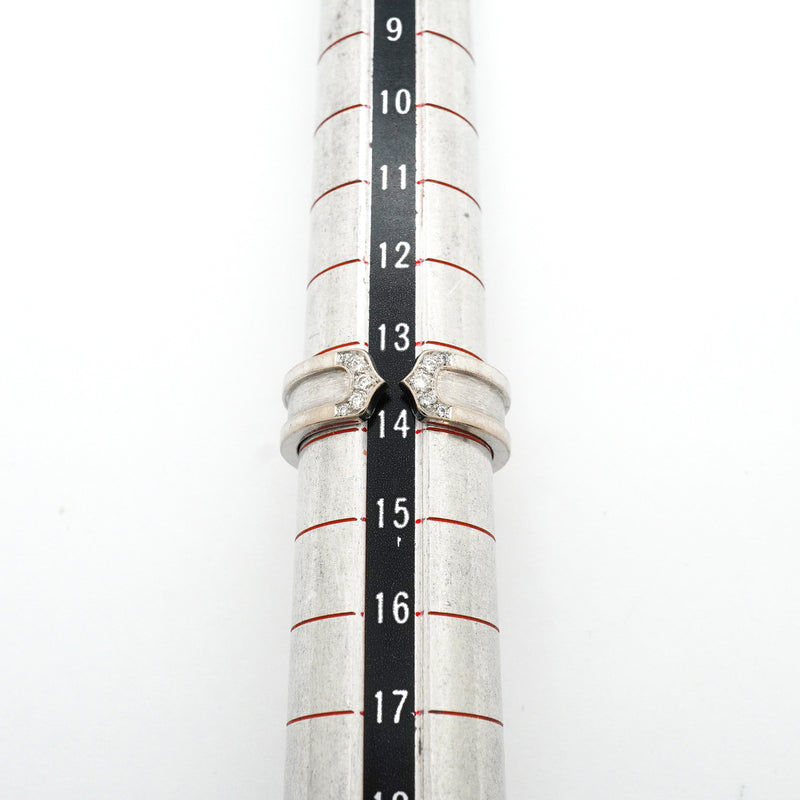 【6jib0047】カルティエ リング C2 K18WG ホワイトゴールド ダイヤモンド ＃54【中古】レディース