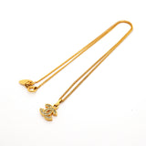【6jib0051】シャネル ネックレス ヴィンテージ ココマーク GPメッキ ラインストーン ゴールド【中古】レディース