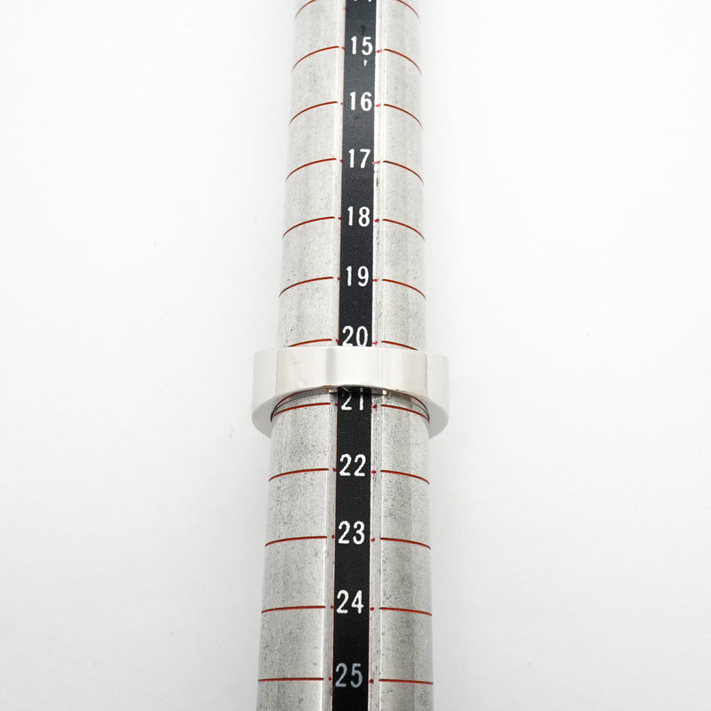 【6jib0052】カルティエ リング タンクマックス K18WG ホワイトゴールド オニキス ブラック ＃61【中古】レディース