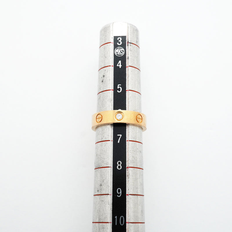 【6jib0065】カルティエ リング ミニラブ 1PD K18PG ピンクゴールド ダイヤモンド ＃46【中古】レディース