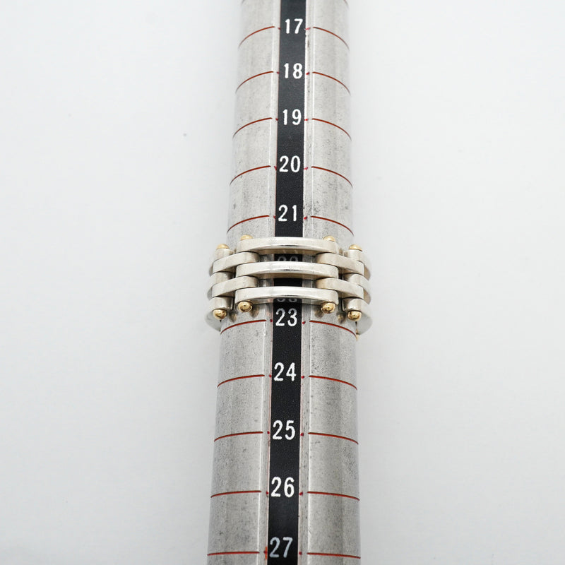 【6jib0071】ティファニー リング ゲート K18YG イエローゴールド シルバー925 22.5号【中古】メンズ