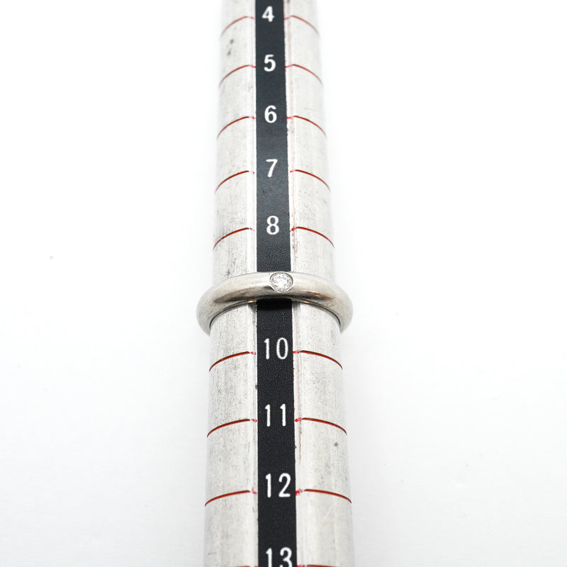 【6jib0076】カルティエ リング クラシック 1PD Pt950 プラチナ ダイヤモンド ＃49【中古】レディース