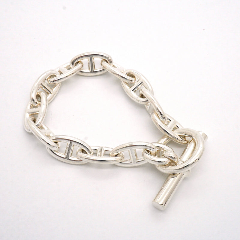 【6jib0082】エルメス ブレスレット シェーヌダンクル GM 12コマ シルバー925【中古】レディース