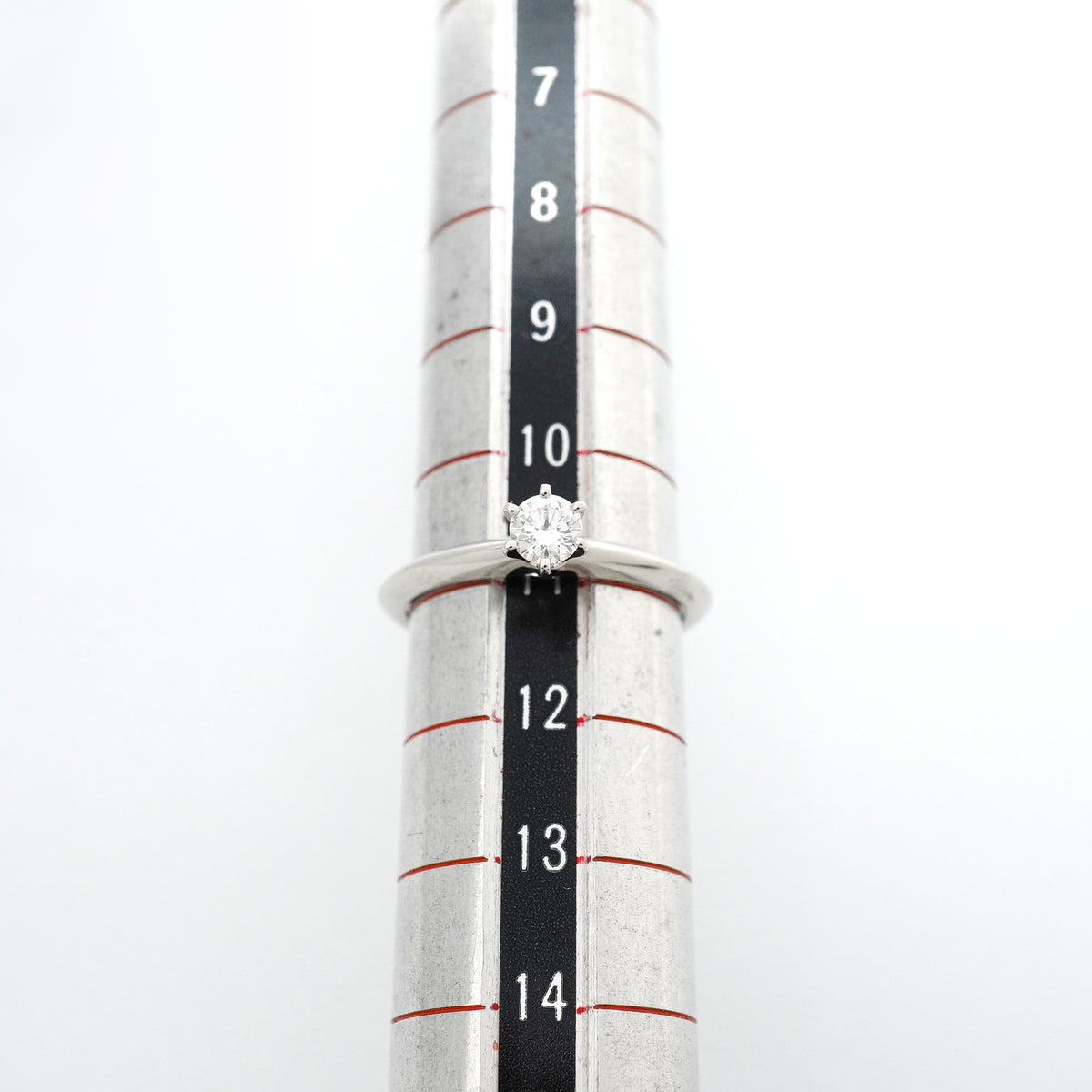 【6jib0090】ティファニー リング ソリティア 1PD Pt950 プラチナ ダイヤモンド 0.24ct 11号【中古】レディース
