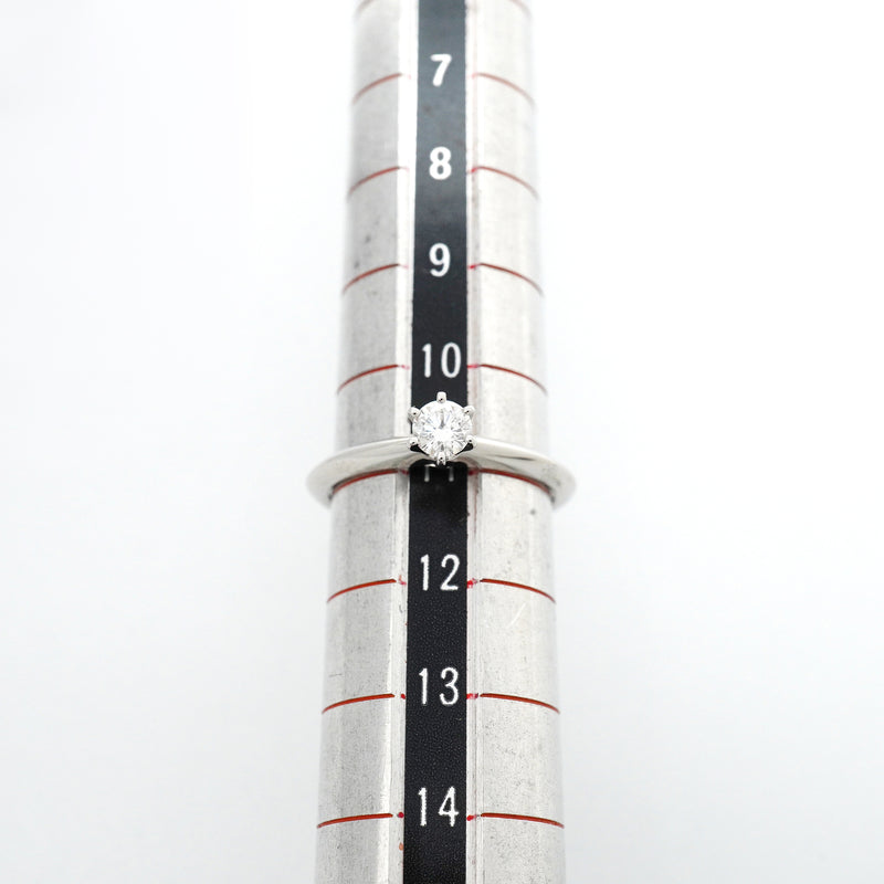 【6jib0090】ティファニー リング ソリティア 1PD Pt950 プラチナ ダイヤモンド 0.24ct 11号【中古】レディース