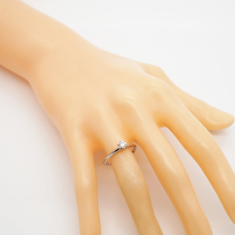 【6jib0090】ティファニー リング ソリティア 1PD Pt950 プラチナ ダイヤモンド 0.24ct 11号【中古】レディース