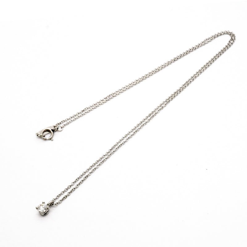 【6jib0091】ティファニー ネックレス ソリティア 1PD Pt950 プラチナ ダイヤモンド【中古】レディース