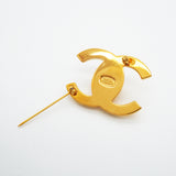 【6jib0096】シャネル ブローチ ヴィンテージ ココマーク ターンロック GPメッキ ゴールド【中古】レディース