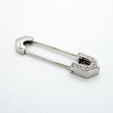 【6jib0100】カルティエ ブローチ アントルラセ 安全ピン K18WG ホワイトゴールド ダイヤモンド【中古】レディース