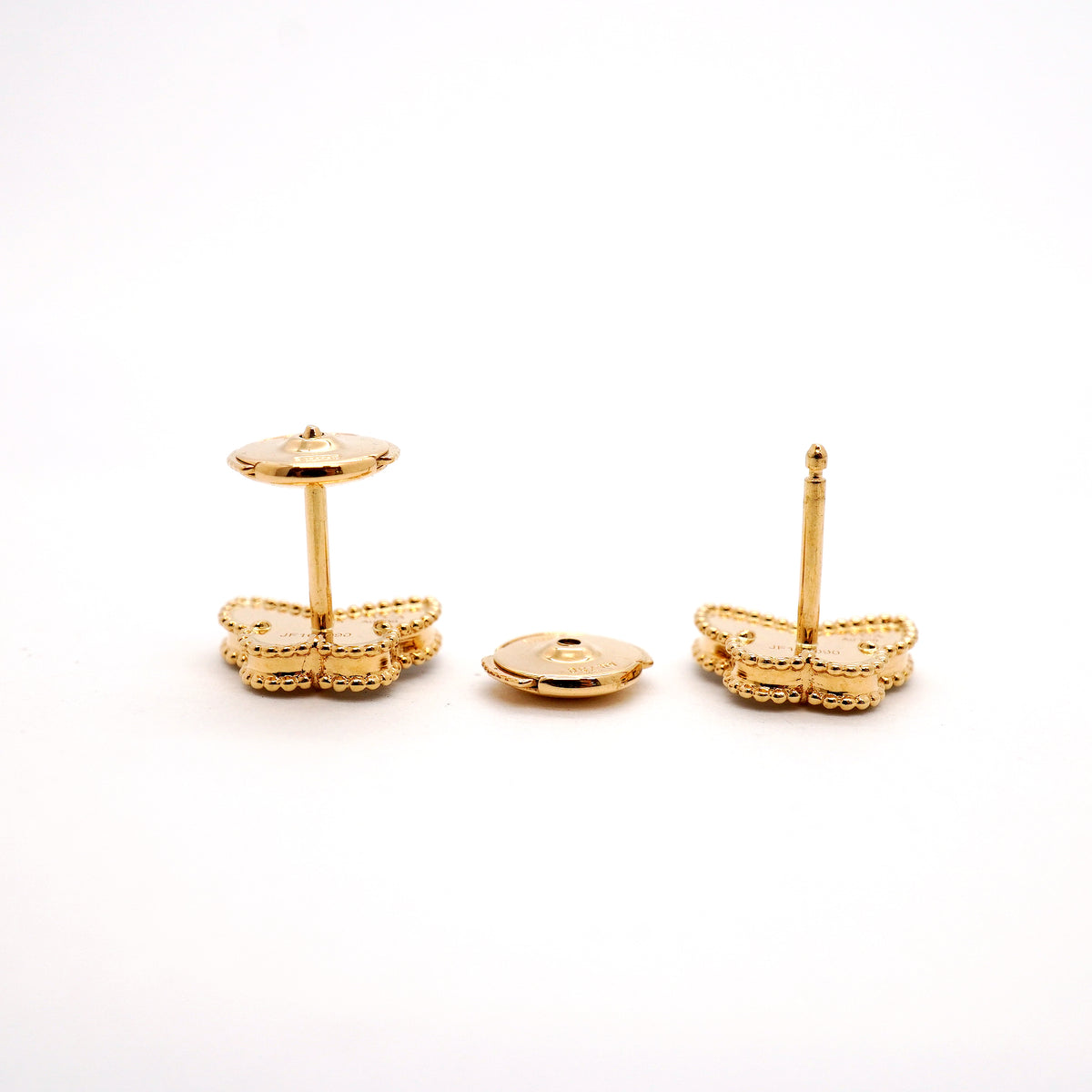 【6jib0101】ヴァンクリーフ＆アーペル ピアス スウィート アルハンブラ パピヨン K18YG イエローゴールド マザーオブパール【中古】レディース
