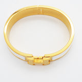 【6jib0104】エルメス バングル クリッククラックPM GPメッキ ゴールド ホワイト【中古】レディース