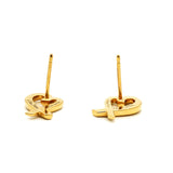 【6jib0105】ティファニー ピアス ラビングハート K18YG イエローゴールド【中古】レディース