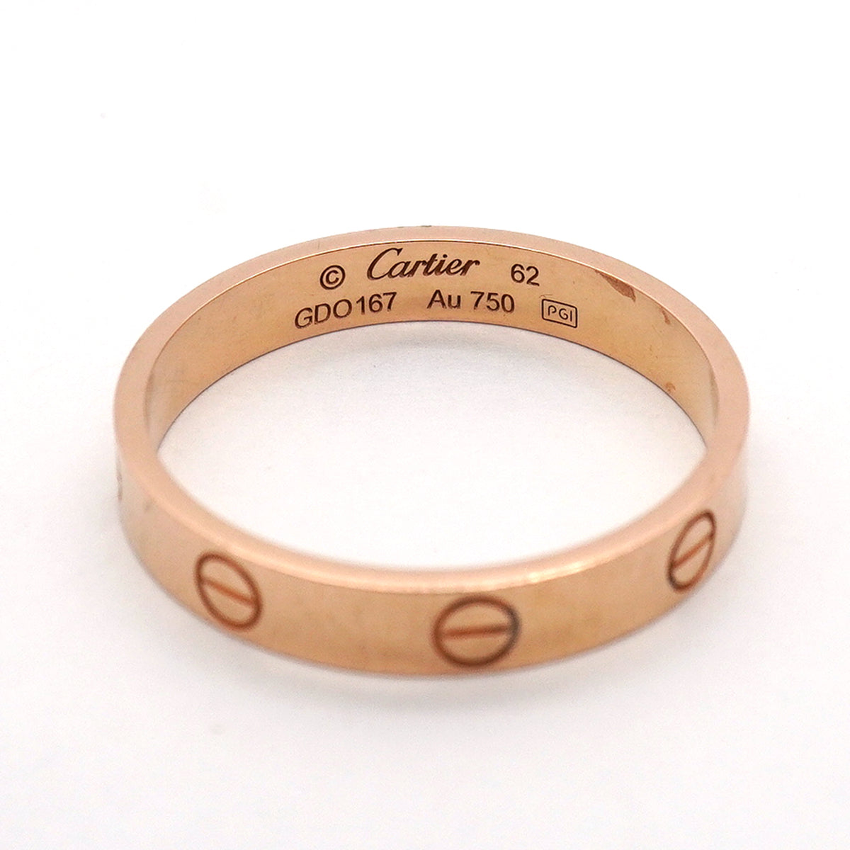 【6jib0107】カルティエ リング ミニラブ K18PG ピンクゴールド ＃62【中古】メンズ