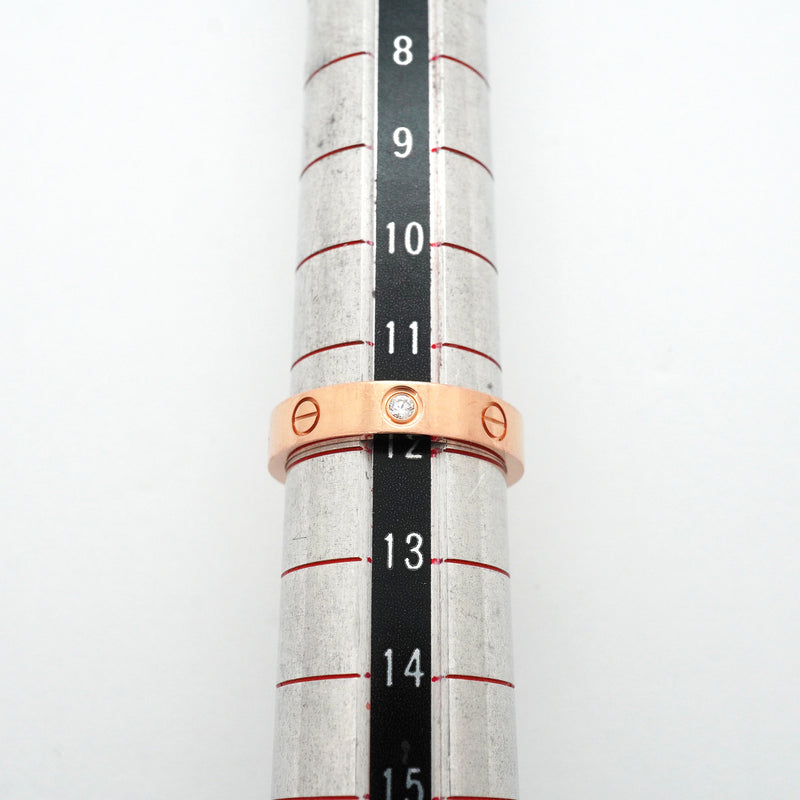 【6jib0114】カルティエ リング ミニラブ 1PD K18PG ピンクゴールド ダイヤモンド ＃52【中古】レディース
