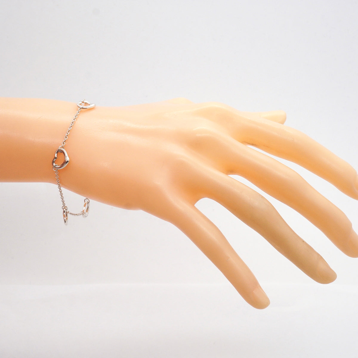 【6jib0117】ティファニー ブレスレット オープンハート 5P シルバー925【中古】レディース