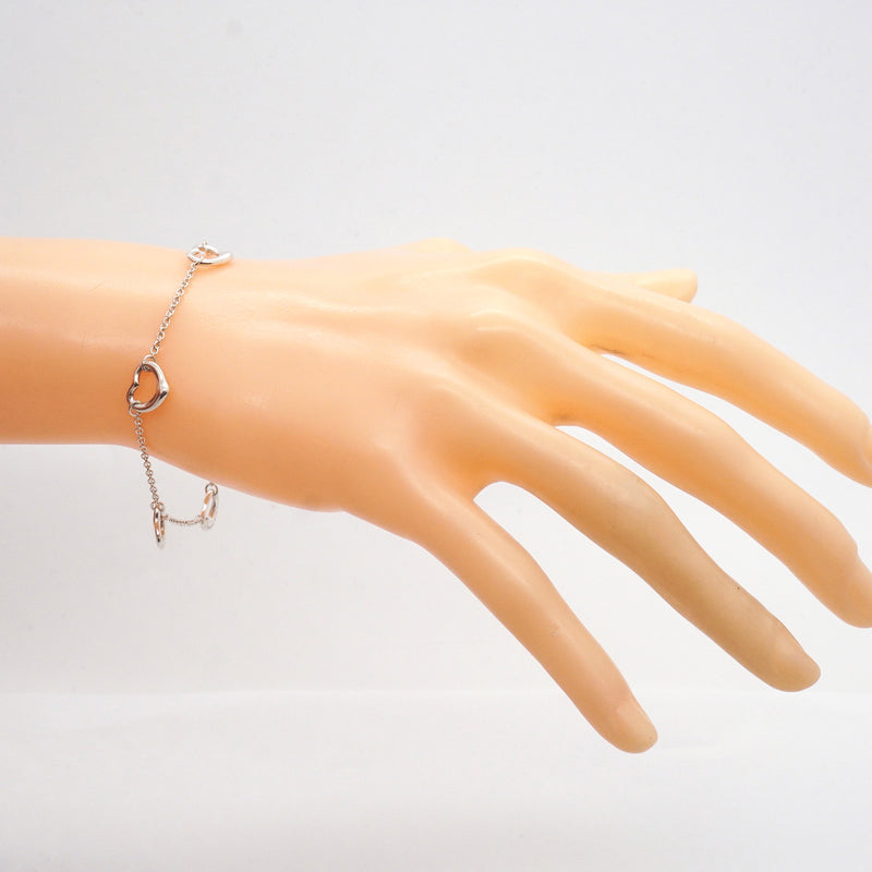 【6jib0117】ティファニー ブレスレット オープンハート 5P シルバー925【中古】レディース
