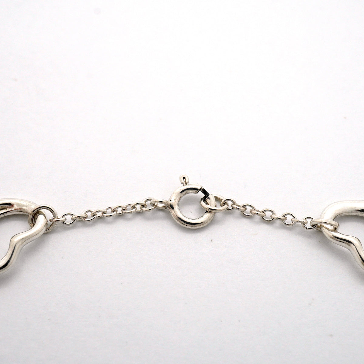 【6jib0117】ティファニー ブレスレット オープンハート 5P シルバー925【中古】レディース