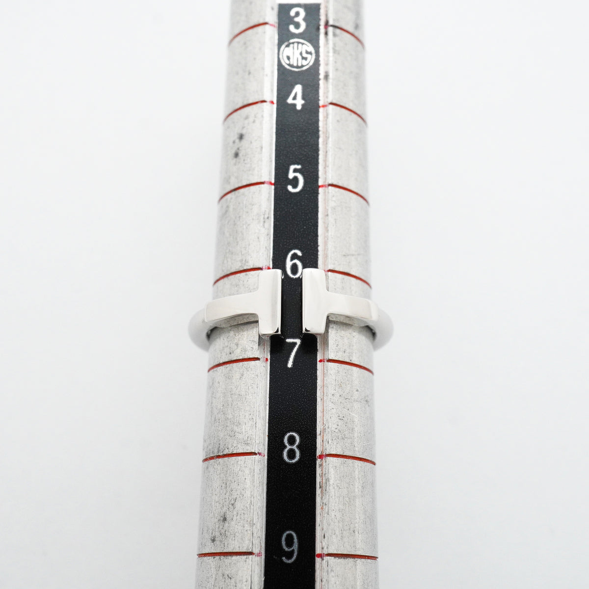 【6jib0121】ティファニー リング Tワイヤー K18WG ホワイトゴールド 6.5号【中古】レディース