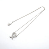 【6jib0136】ティファニー ネックレス ラビングハート K18WG ホワイトゴールド ダイヤモンド【中古】レディース