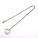 【6jib0145】ティファニー ネックレス オープンハート シルバー925 ピンクサファイア【中古】レディース