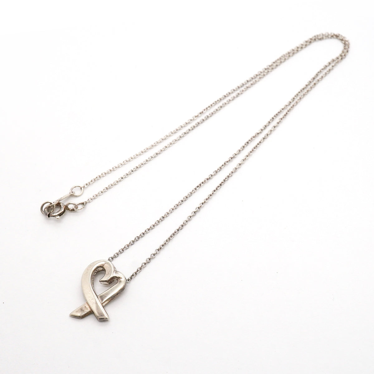 【6jib0161】ティファニー ネックレス ラビングハート シルバー925【中古】レディース