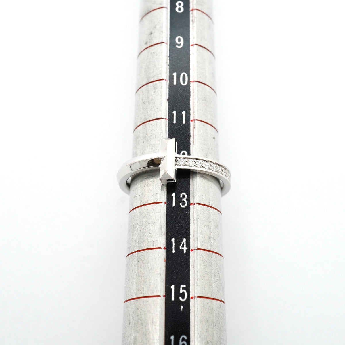 【6jib0163】ティファニー リング Tワン K18WG ホワイトゴールド ダイヤモンド 0.08ct 12号【中古】レディース