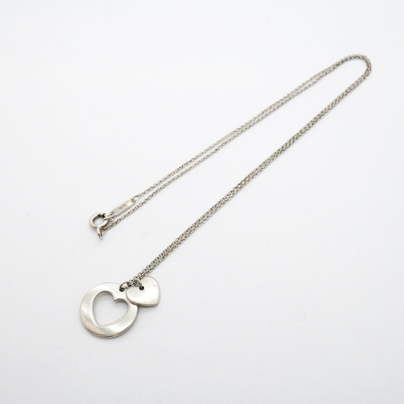 【6jib0171】ティファニー ネックレス ステンシル/ハート シルバー925【中古】レディース
