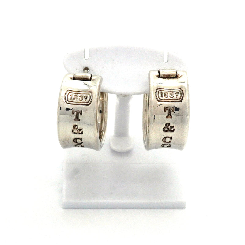【6jib0184】ティファニー ピアス ナロー/フープ シルバー925【中古】レディース