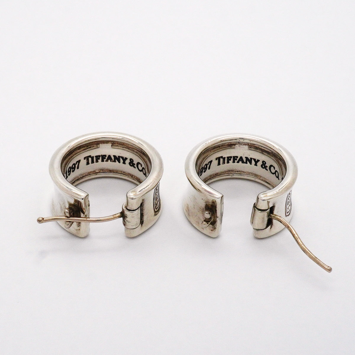 【6jib0184】ティファニー ピアス ナロー/フープ シルバー925【中古】レディース