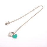 【6jib0186】ティファニー ネックレス ダブルリターントゥハート シルバー925 ブルー【中古】レディース