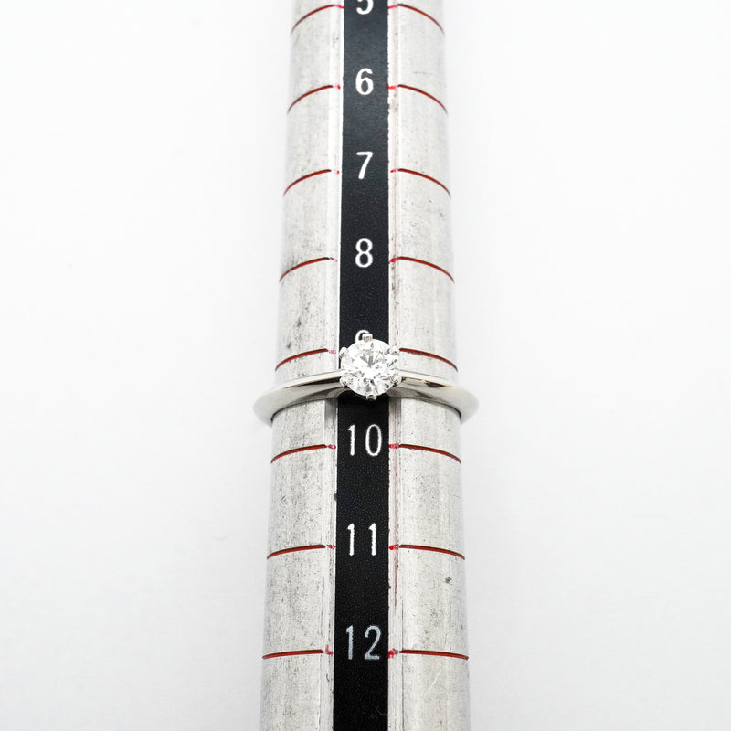 【6jib0190】ティファニー リング ソリティア 1PD Pt950 プラチナ ダイヤモンド 0.34ct 9号【中古】レディース