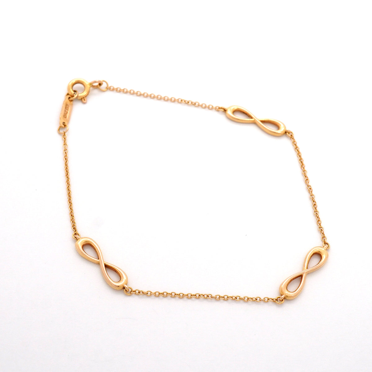【6jib0200】ティファニー ブレスレット インフィニティ エンドレス K18PG ピンクゴールド【中古】レディース