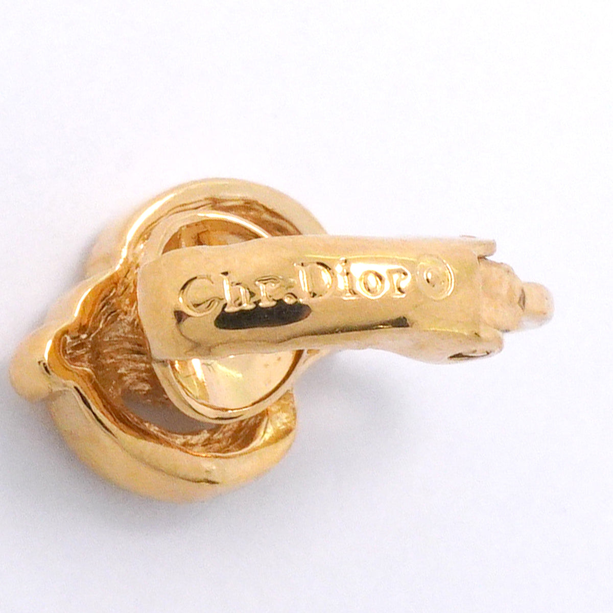 【6jib0222】クリスチャンディオール イヤリング CDロゴ GPメッキ ゴールド【中古】レディース