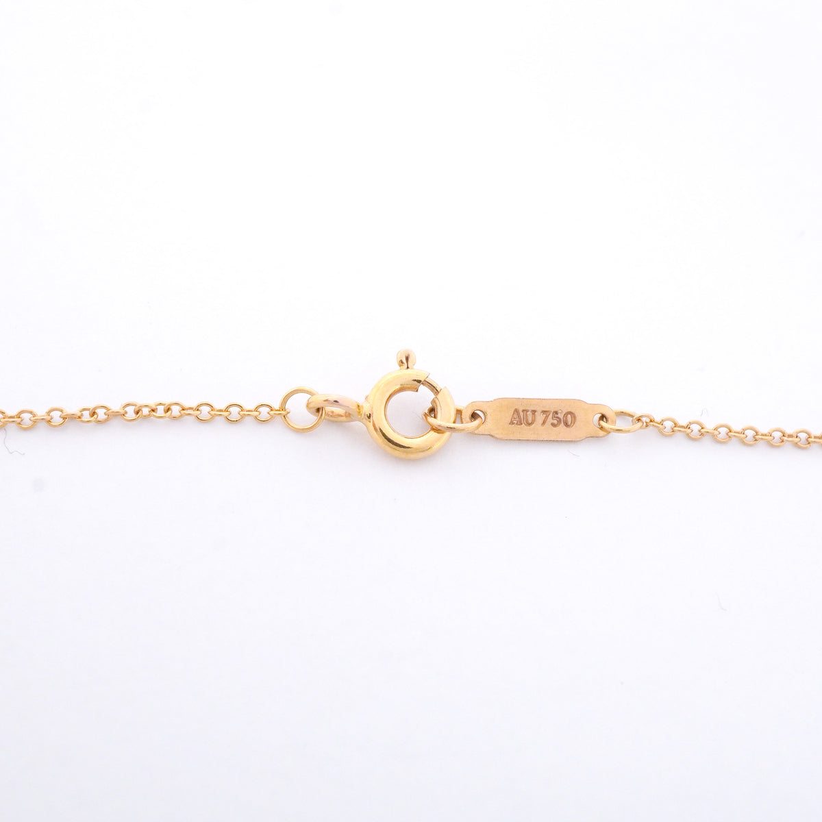 【6jib0225】ティファニー ネックレス メトロ/ホースシュー K18PG ピンクゴールド ダイヤモンド【中古】レディース