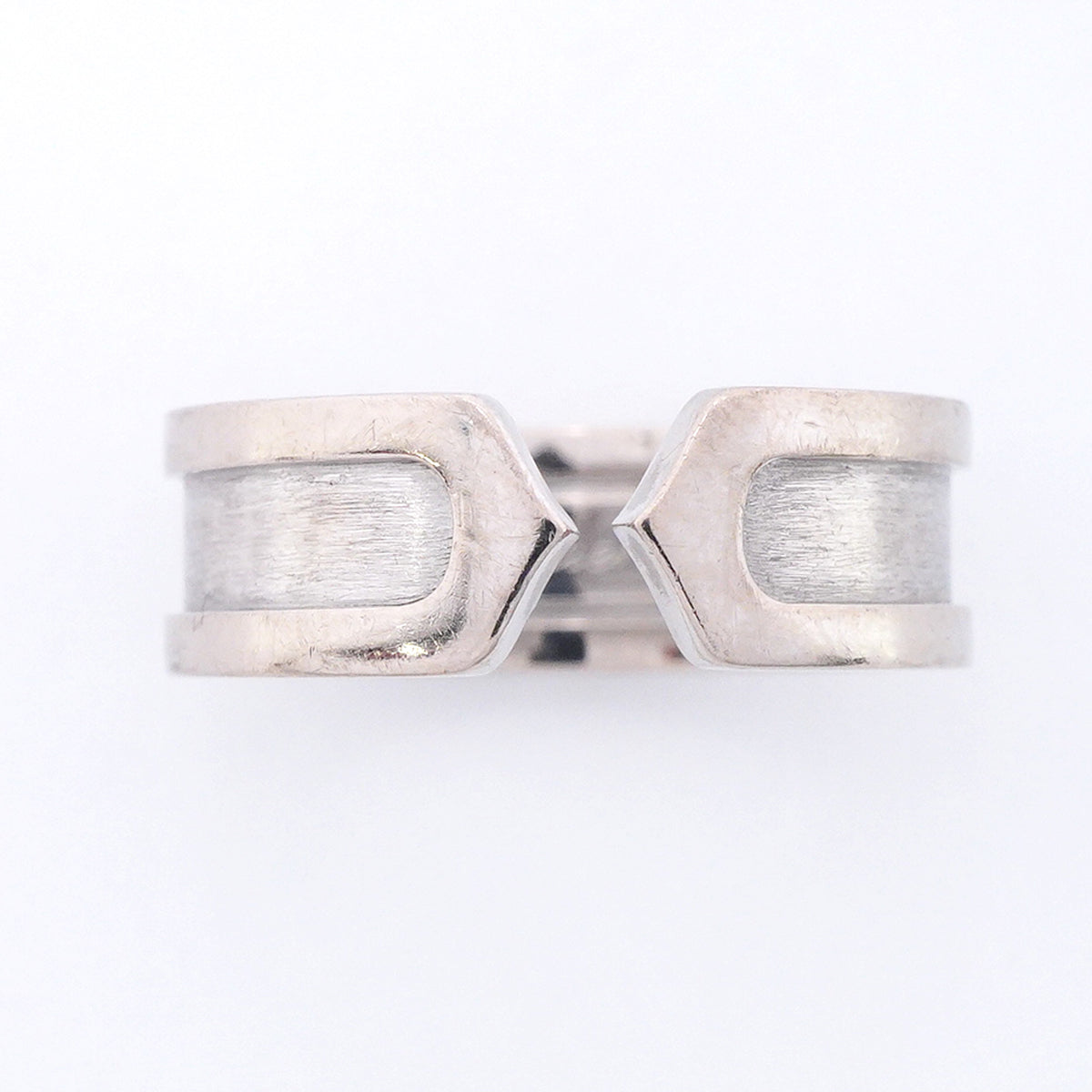 【6jib0226】カルティエ リング C2 K18WG ホワイトゴールド ＃50【中古】レディース