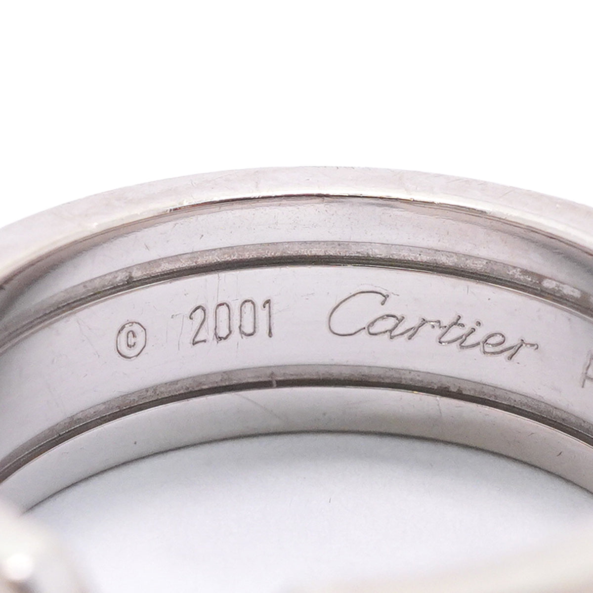 【6jib0226】カルティエ リング C2 K18WG ホワイトゴールド ＃50【中古】レディース