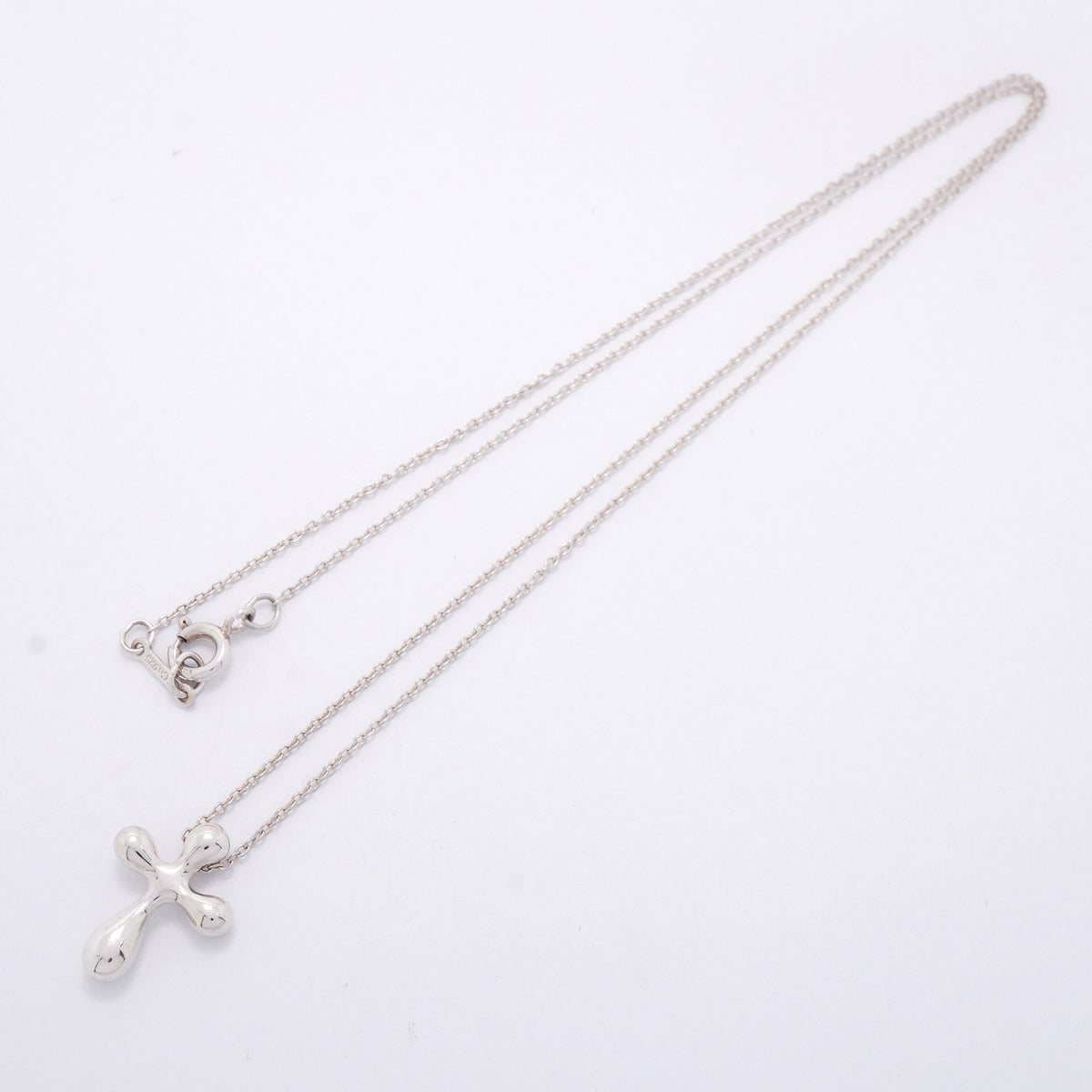 【6jib0228】ティファニー ネックレス スモールクロス シルバー925【中古】レディース