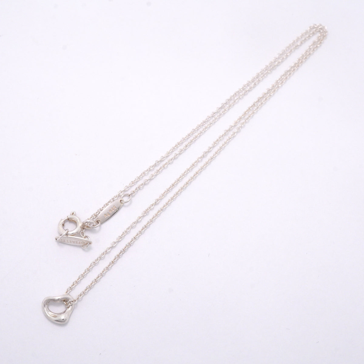 【6jib0231】ティファニー ネックレス オープンハート シルバー925【中古】レディース