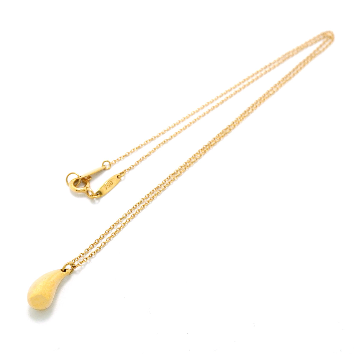 【6jib0235】ティファニー ネックレス ティアドロップ K18YG イエローゴールド【中古】レディース