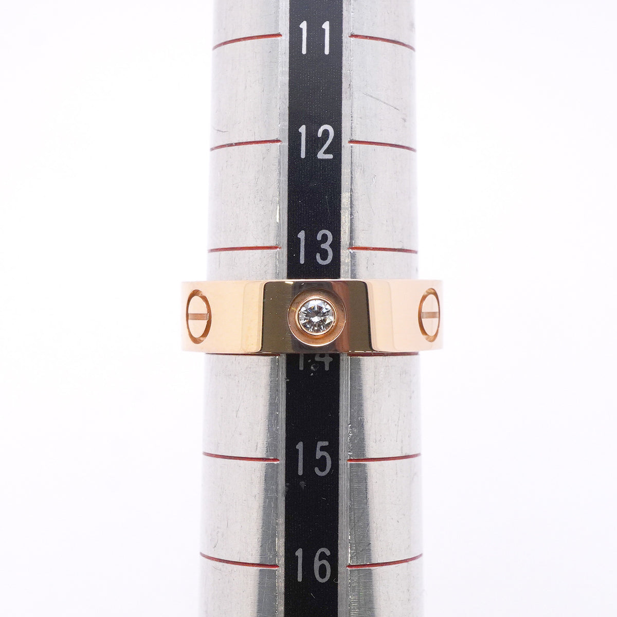 【6jib0241】カルティエ リング ラブ 3PD K18PG ピンクゴールド ダイヤモンド ＃54【中古】レディース