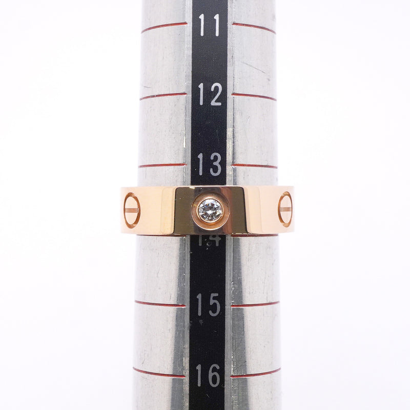 【6jib0241】カルティエ リング ラブ 3PD K18PG ピンクゴールド ダイヤモンド ＃54【中古】レディース