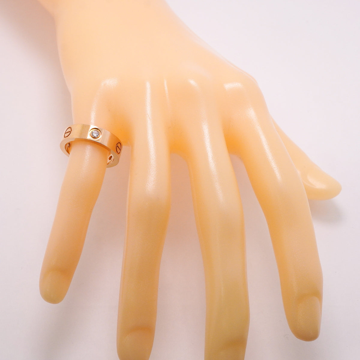 【6jib0241】カルティエ リング ラブ 3PD K18PG ピンクゴールド ダイヤモンド ＃54【中古】レディース