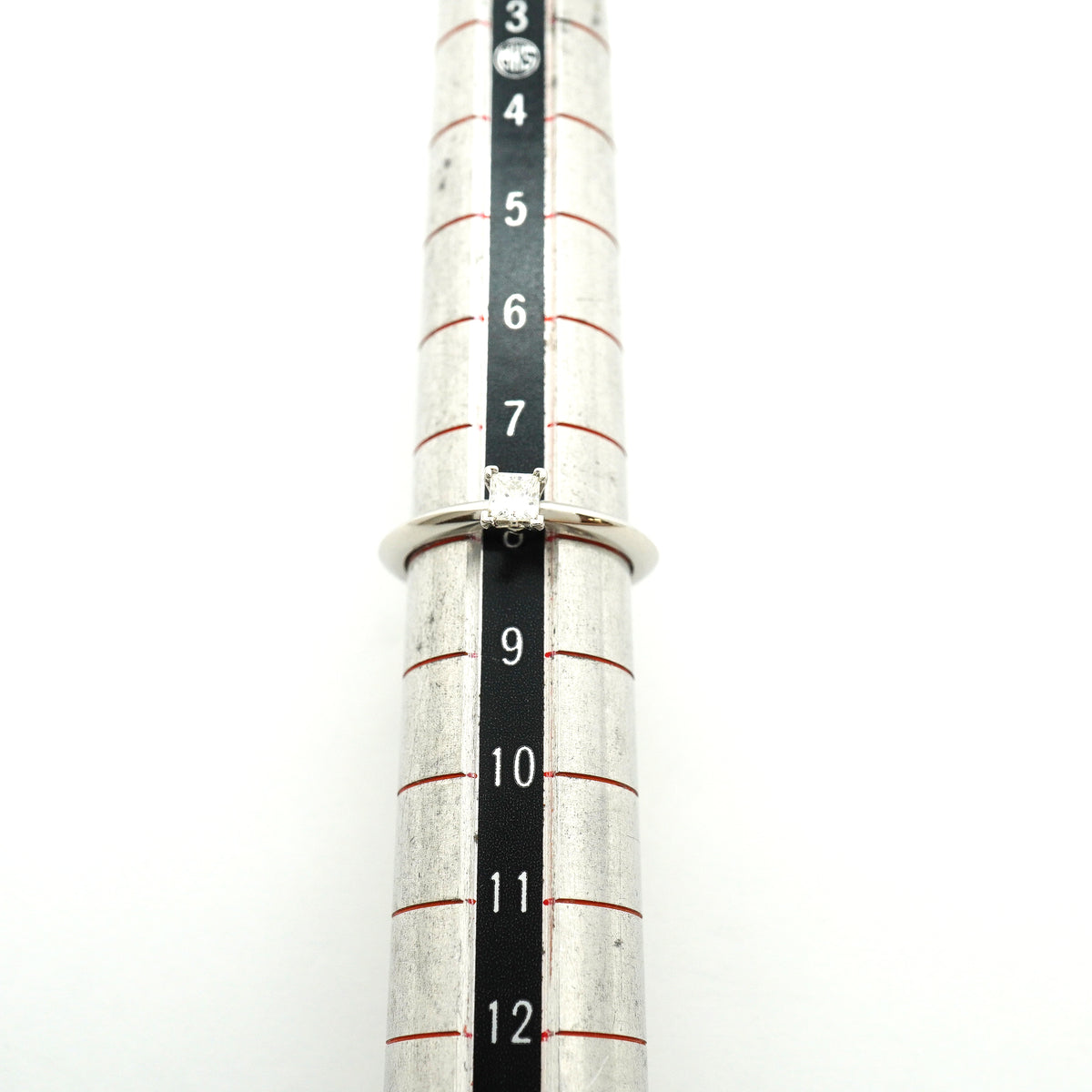 【6jib0251】ティファニー リング ソリティア スクエアカット 1PD Pt950 プラチナ ダイヤモンド 0.18ct 8号【中古】レディース