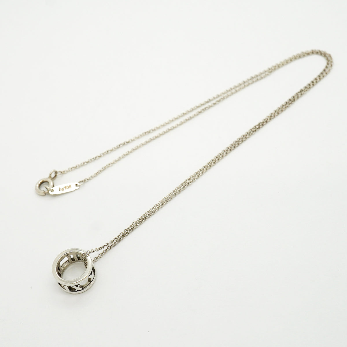 【6jib0252】ティファニー ネックレス アトラス オープン シルバー925【中古】レディース