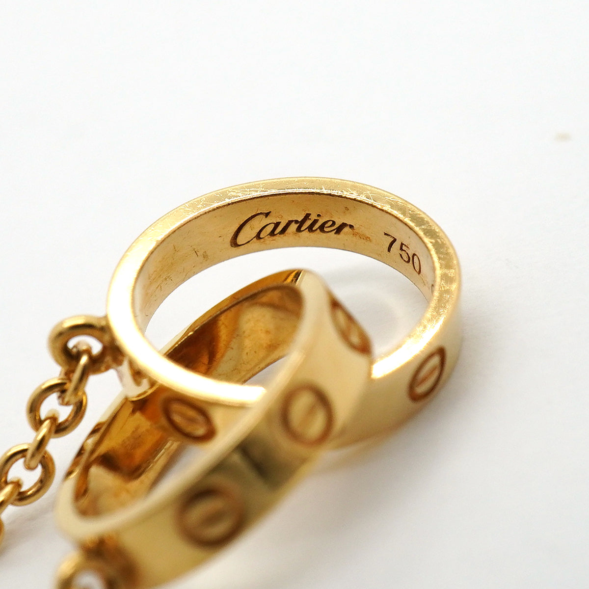 【6jib0260】カルティエ ネックレス ベビーラブ K18YG イエローゴールド【中古】レディース