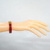 【6jib0262】エルメス バングル クリッククラックPM GPメッキ ゴールド レッド【中古】レディース