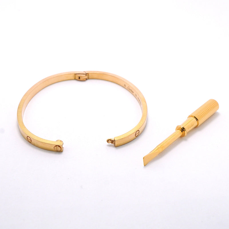 【6jib0264】カルティエ バングル ラブブレス/スモールモデル K18YG イエローゴールド【中古】レディース
