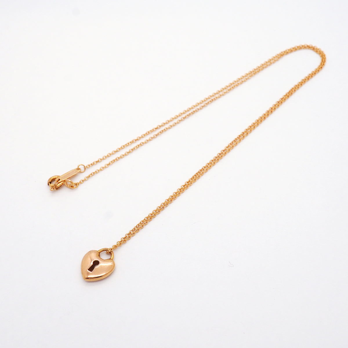 【6jib0267】ティファニー ネックレス ハートロック K18PG ピンクゴールド【中古】レディース