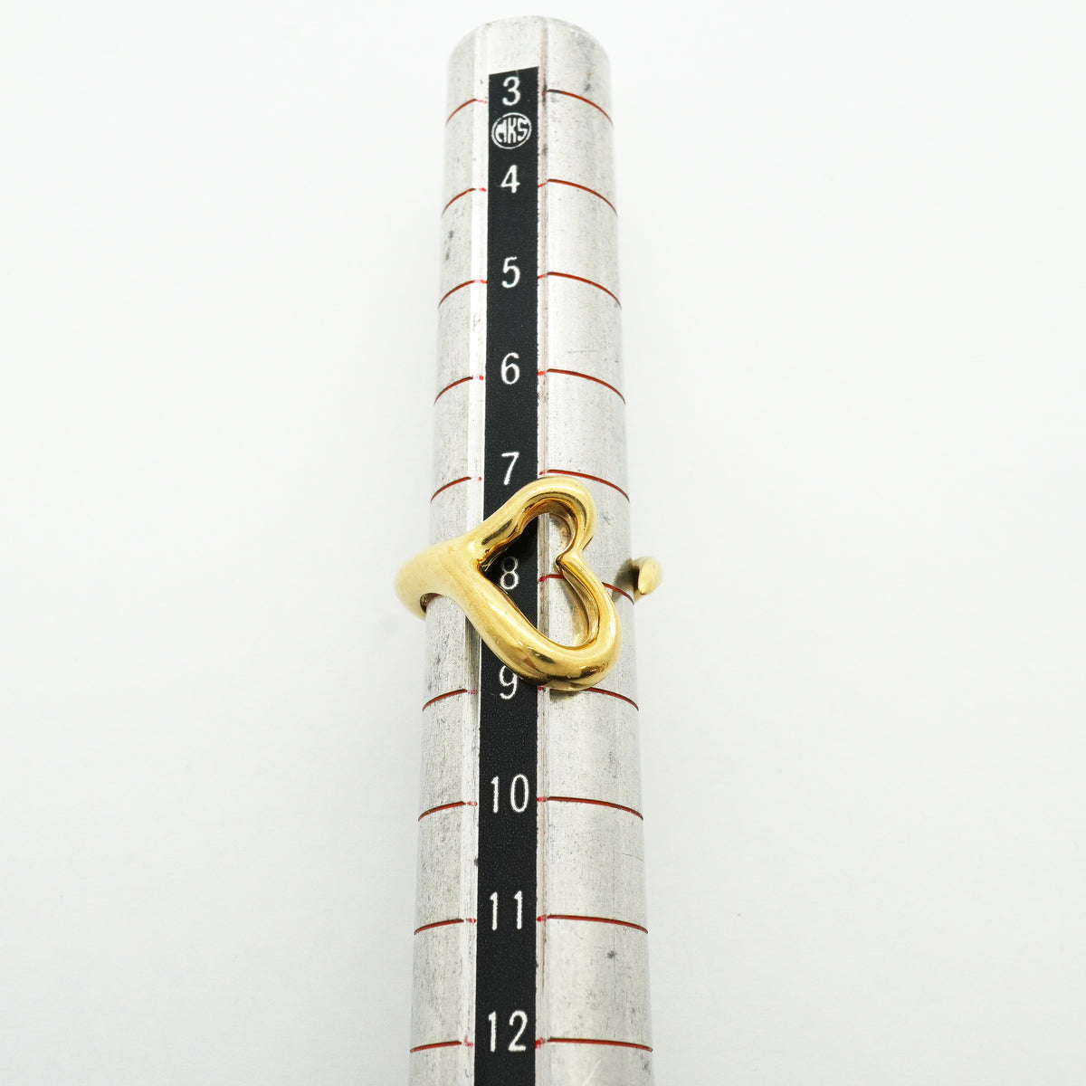【6jib0282】ティファニー リング オープンハート K18YG イエローゴールド 8号【中古】レディース