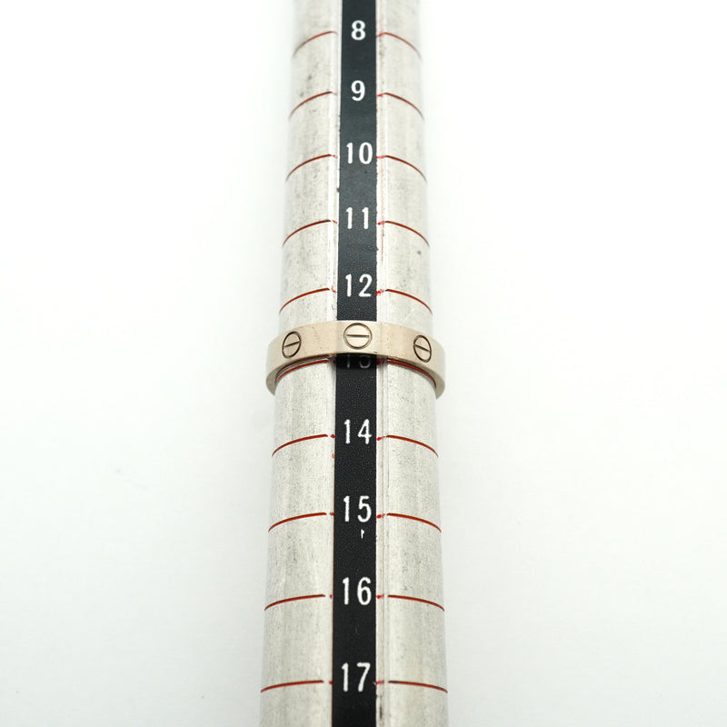【6jib0299】カルティエ リング ミニラブ K18WG ホワイトゴールド ＃53【中古】レディース